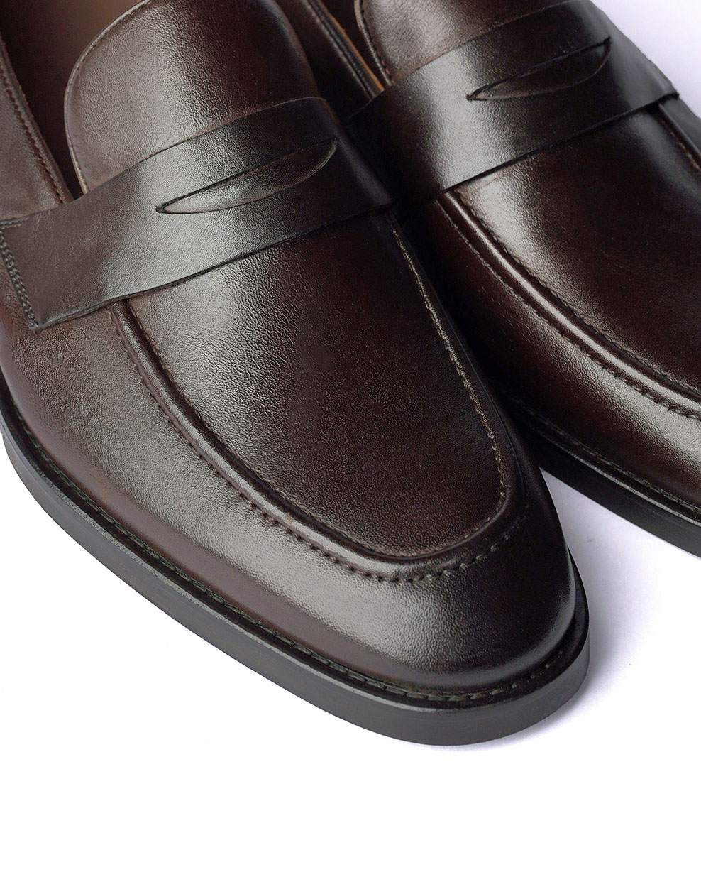 کالج وتا Penny Loafer KL1 قهوه ای دست رنگ - تصویر 2